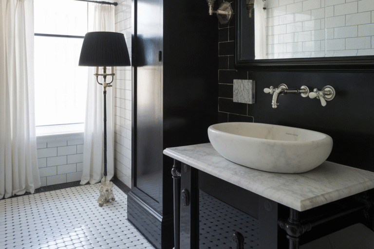 22 Black Powder Room Ideas